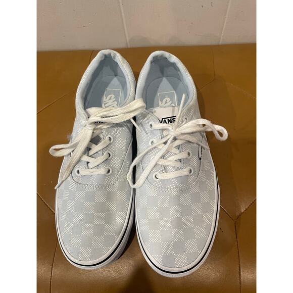 Vans Women’s‎ Doheny Light Blue Checkerboard Skate Shoe 90s Sneakers Size 9.5 - Picture 2 of 8